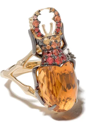 ANNOUSHKA Mythology citrine beetle ring i 18 karat guld
