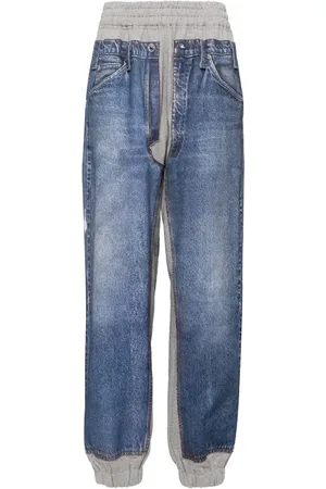 pushBUTTON Joggingbukser med denimtryk