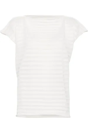 PLEATS PLEASE ISSEY MIYAKE Strikket top i mesh