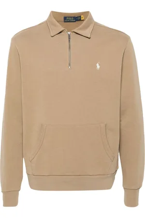 Ralph Lauren Sweatshirt i jersey med kort lynlås