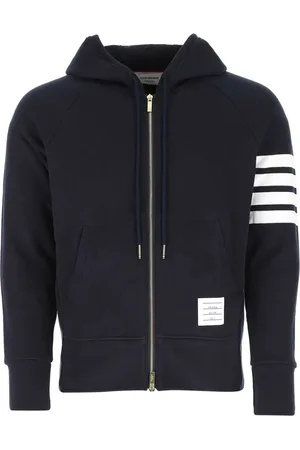 Thom Browne Hættetrøje i jersey med lynlås og 4-bar-detalje