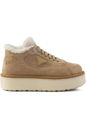 Prada Mid-top sneakers i ruskind