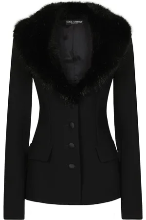 Dolce & Gabbana Jakke med imiteret pelskrave
