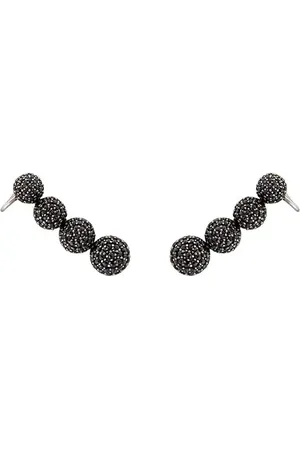 ALINKA Black Caviar diamant-ørecuffs i 18 karat hvidguld