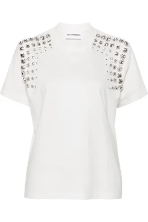Des Phemmes T-shirt med cold-dye-tryk
