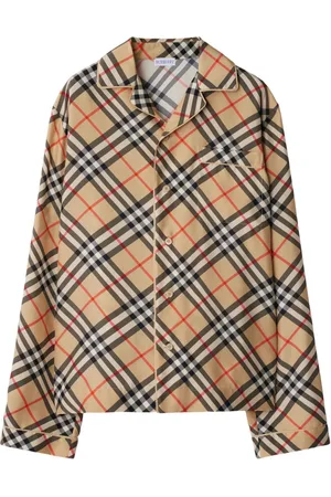 Burberry Vintage-ternet pyjamastop i silke