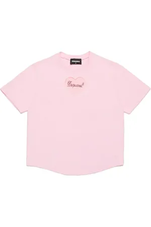 Dsquared2 Draperet T-shirt med hjerte-applikation