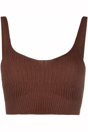 AERON Cropped ribstrikket Joan top