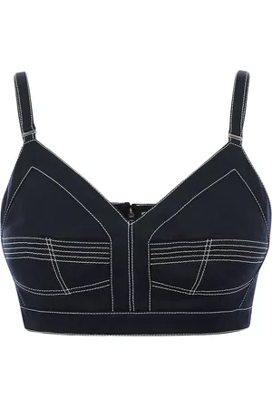 Alexander McQueen Croptop med kontrastsyning