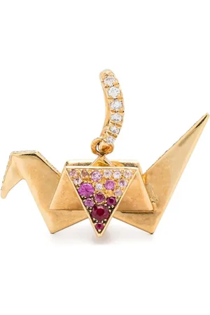 Aurélie Bidermann Origami vedhæng i 18 karat guld med diamant og safir