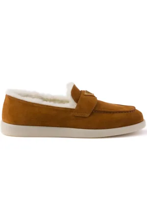 Prada Loafers i ruskind og lammeskind