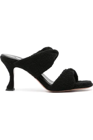 Aquazzura Twist 85mm bouclé-mules
