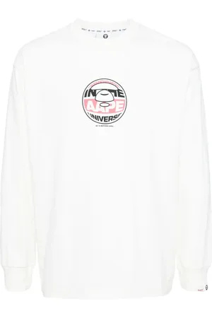 A Bathing Ape T-shirt med lange ærmer og logotryk