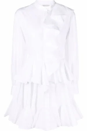 Alexander McQueen Shift-kjole med flæsedetalje