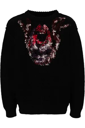 DOUBLET Uldtrøje med broderi