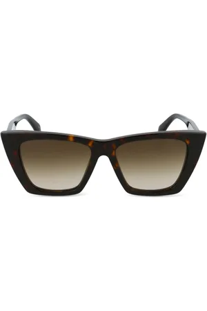 Alexander McQueen Cat eye-solbriller med skildpaddeeffekt