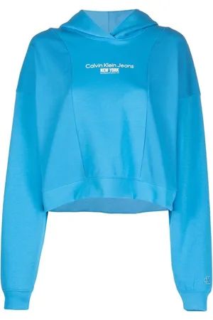 Calvin Klein Cropped hættetrøje med logotryk