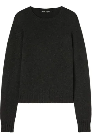 Palm Angels Intarsiastrikket sweater med logo