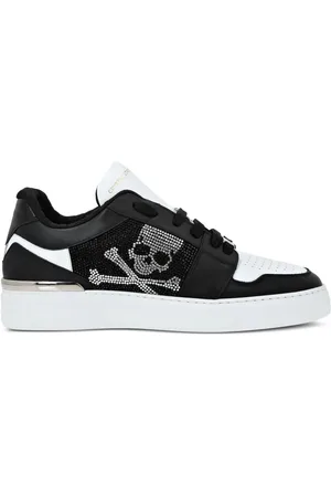 Philipp Plein Low-top sneakers i læder med krystaller