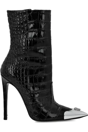 Philipp Plein 120 mm støvler med dødningehoved-applikation