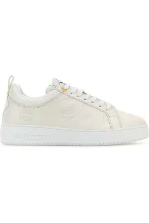 MCM Sneakers i læder med præget logo