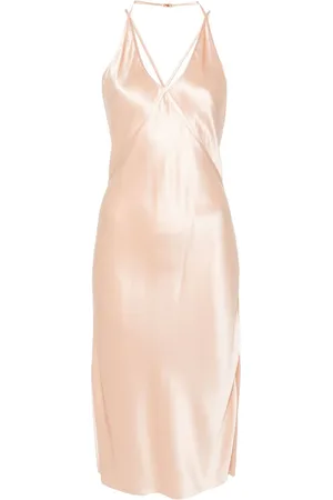Saint Laurent Slip-kjole med åben ryg
