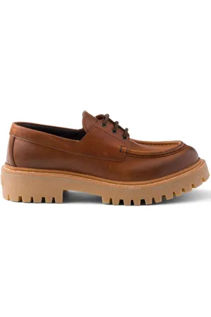 Prada 45 mm loafers i læder med snøre