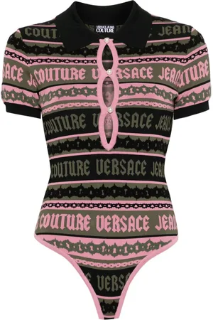 VERSACE Stribet bodysuit i jacquard