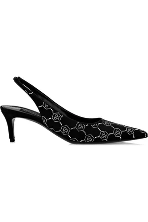 Philipp Plein 50 mm slingback-pumps med monogrammønster