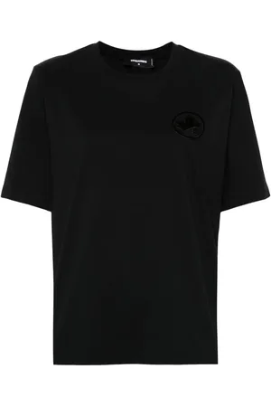 Dsquared2 T-shirt i flocktekstur med logo
