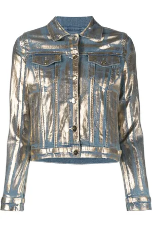 Madison.Maison Jakke i denim med metallisk-effekt