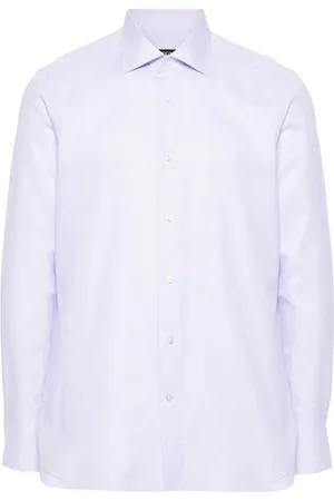 Ermenegildo Zegna Polo i silke med jacquard-mønster