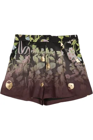 Cynthia Rowley Shorts med blomstret tryk og falmet effekt