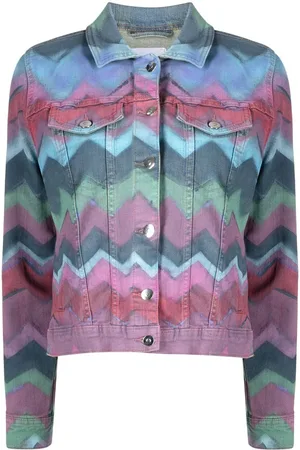 Madison.Maison Denimjakke med zigzag-tryk