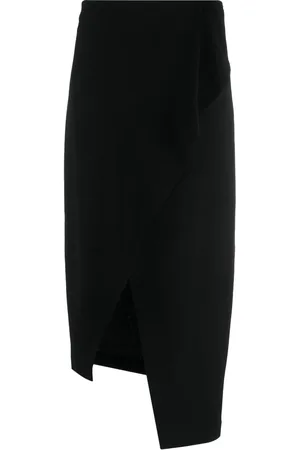 IRO Plisseret pencil-nederdel med asymmetrisk kant