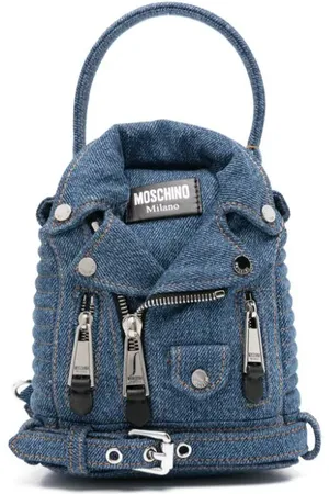 Moschino Biker-rygsæk i denim