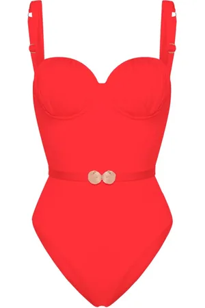 Noire Swimwear Balconette-badedragt med bælte og ruche