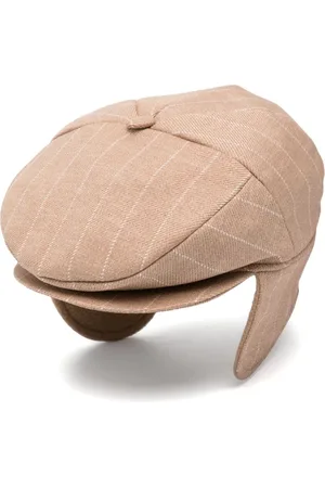 COLORICHIARI Nålestribet baker boy-hat