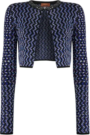 Missoni Cardigan med zigzagmønster og pailletter