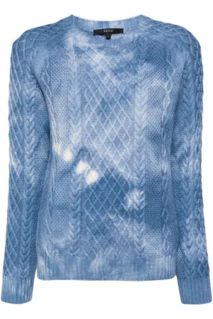 Gucci Kabelstrikket trøje med batiktryk