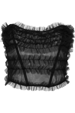 Alessandra Rich Bustier i tyl med ruche