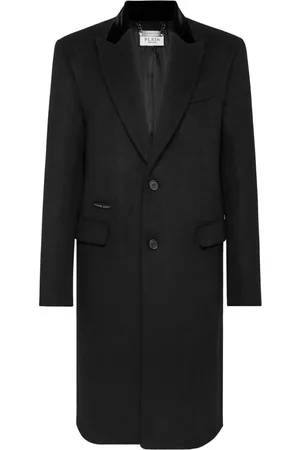 Philipp Plein Frakke med flock-logo