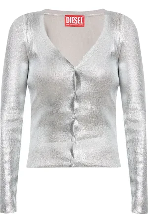 Diesel Metallisk cardigan i strik