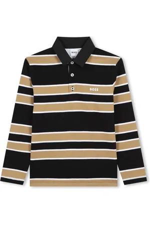 HUGO BOSS Polo med logotryk og striber