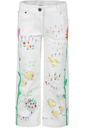 Stella McCartney Jeans med lige ben og blomstertryk