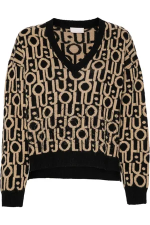 Liu Jo Sweater med logo i jacquard