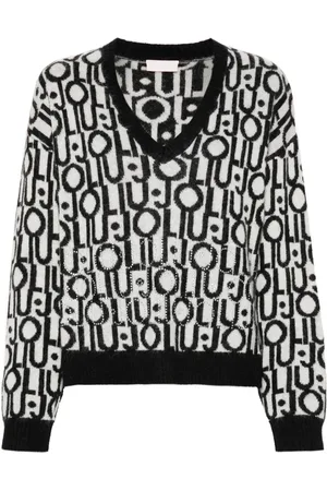 Liu Jo Sweater med logo i jacquard