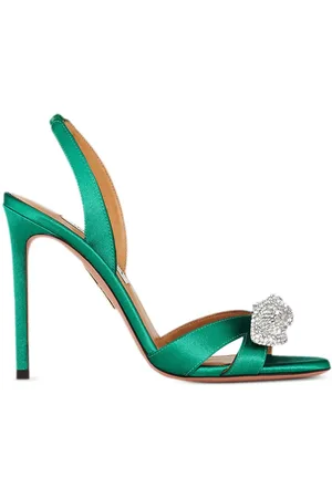 Aquazzura 105 mm Very Bow Tie Crystal sandaler