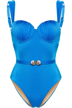 Noire Swimwear Balconette-badedragt med bælte og ruche