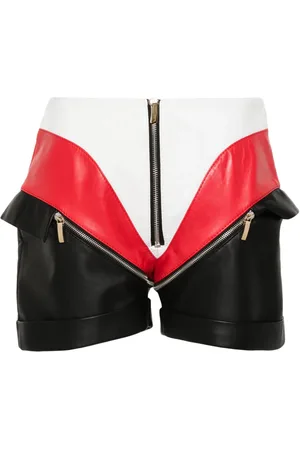 MITILIANE COUTURE Korte shorts i læder med paneler